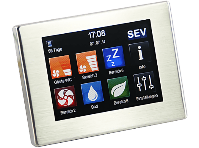 Decentralised ventilation Central controller SEC-Touch / WEB-APP