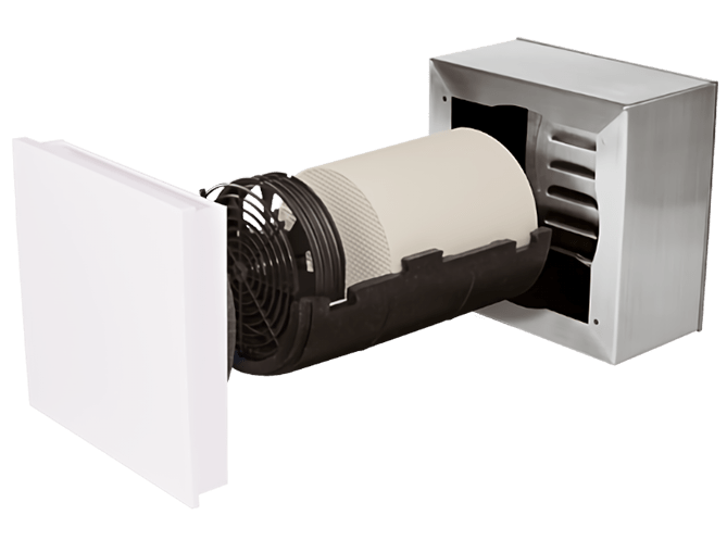 Decentralised ventilation SEVi 160L - wall installation from 150 mm