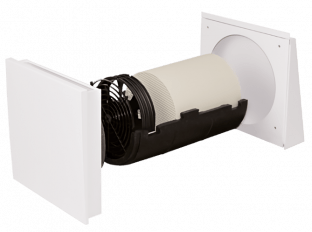 Decentralised sound-insulated ventilation with heat recovery - SEVi 160 series