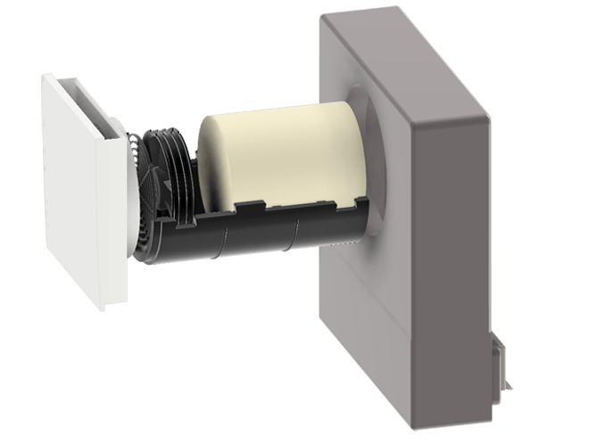 Decentralised ventilation SEVi 160ULF - Deflection facade (ETICS  clinker facade and others...)